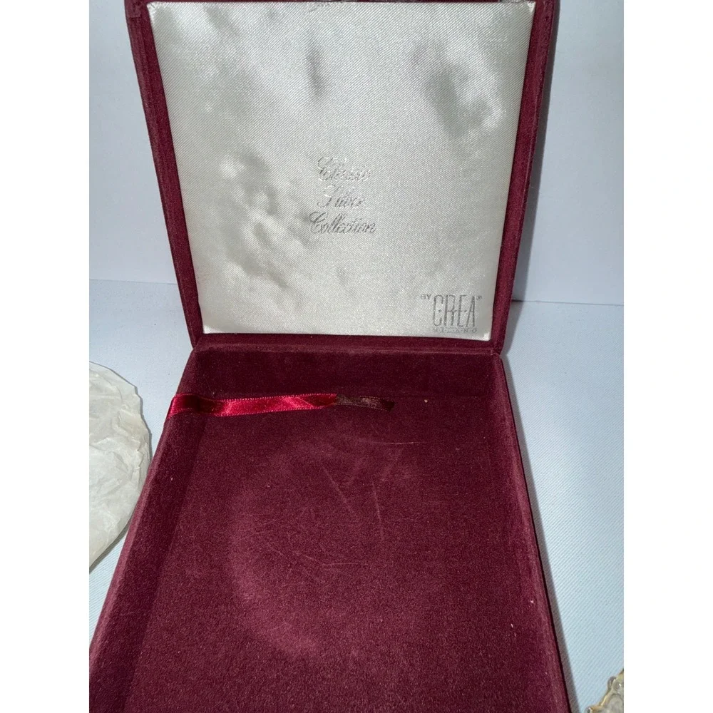 CREA Milano Classic Silver Collection Coaster Set of 6 with Velvet Box Vintage